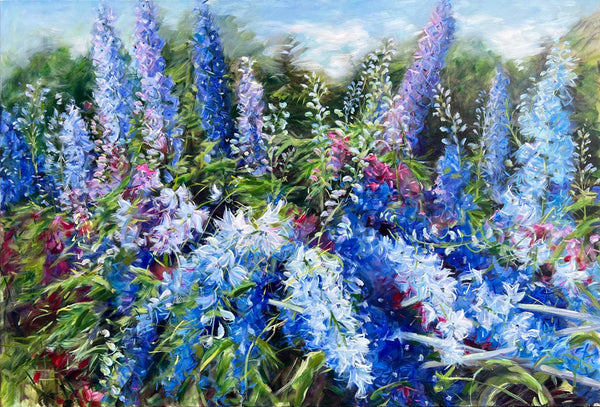 Jamie Evrard artwork 'Summer Blue' available at Bau-Xi Gallery Vancouver