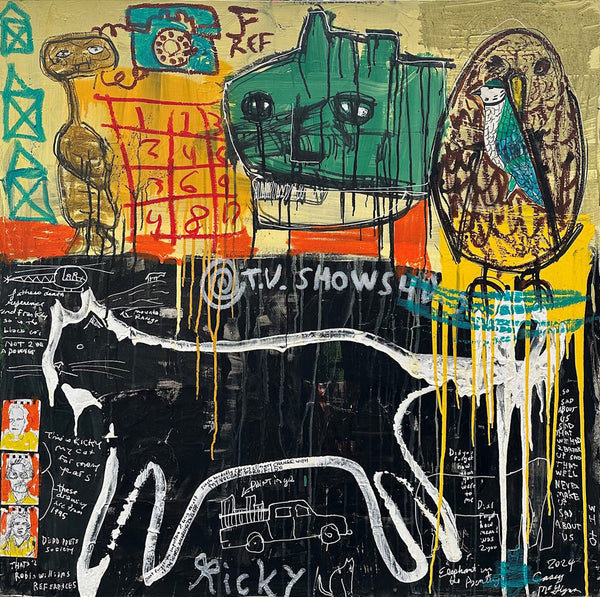Casey McGlynn artwork 'Ricky the Cat' available at Bau-Xi Gallery Vancouver