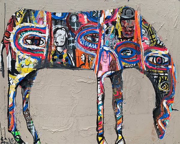 Casey McGlynn artwork 'Faces Horse' available at Bau-Xi Gallery Vancouver