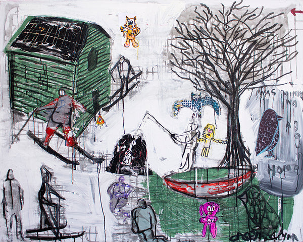 Casey McGlynn artwork 'The Real Truth About It is My Kind Of Life's No Better Off .' available at Bau-Xi Gallery Vancouver