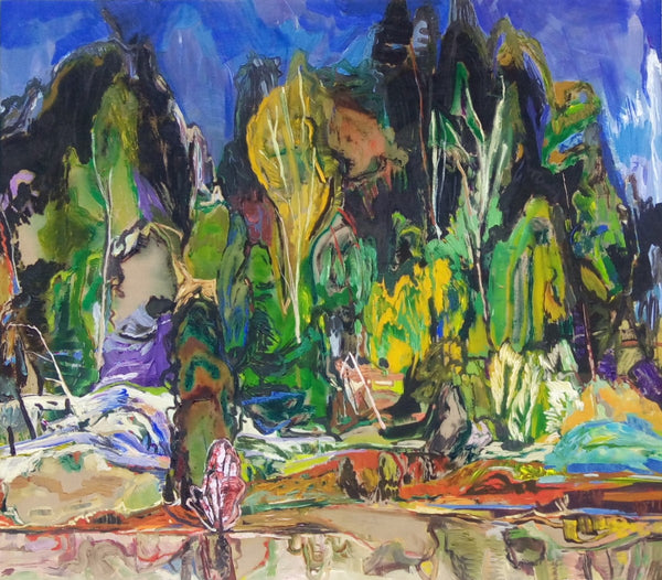 David T. Alexander Artwork | Colourful abstracts of water reflections and landscape paintings.