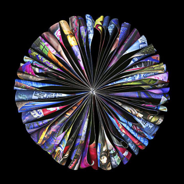 Cara Barer Artwork | Colourful and monochromatic photography orbs circular and organic abstract book art sculpture.