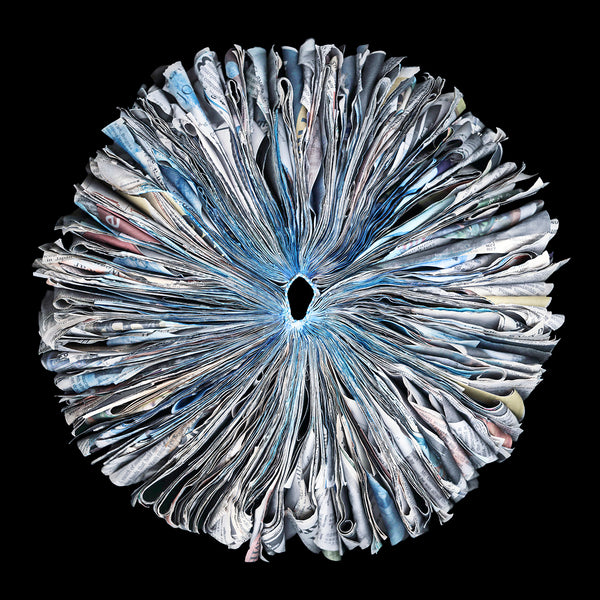 Cara Barer Artwork | Colourful and monochromatic photography orbs circular and organic abstract book art sculpture.
