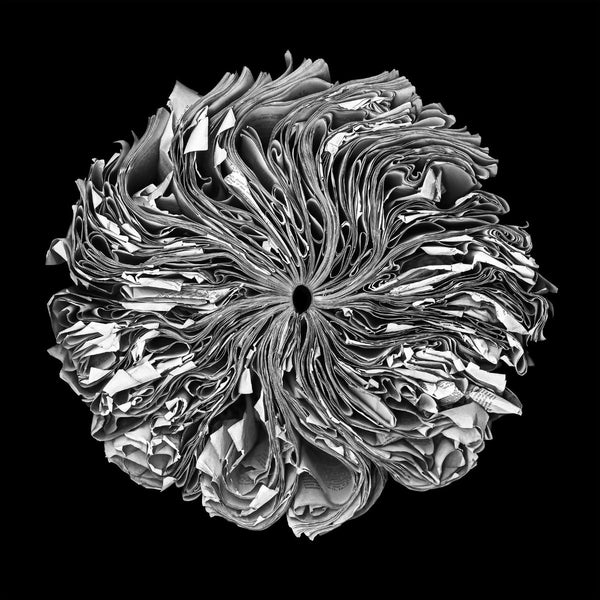 Cara Barer Artwork | Colourful and monochromatic photography orbs circular and organic abstract book art sculpture.