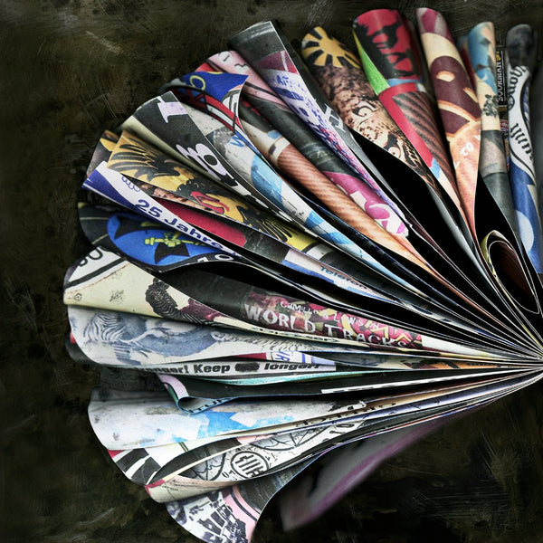 Cara Barer Artwork | Colourful and monochromatic photography orbs circular and organic abstract book art sculpture.