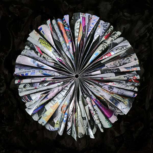 Cara Barer Artwork | Colourful and monochromatic photography orbs circular and organic abstract book art sculpture.