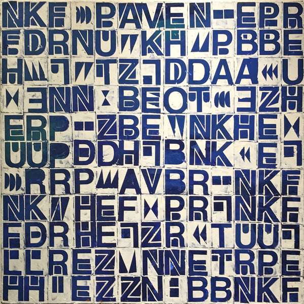 Bratsa Bonifacho Artwork |Colourful and monochromatic abstract geometric text-based paintings.