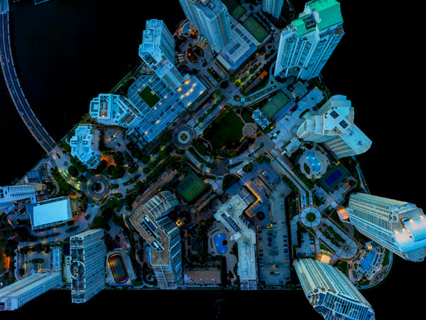 Jeffrey Milstein Artwork | Colourful, dramatic, graphic, and geometric aerial photographs of New York, Paris, London, Versailles, and Los Angeles.