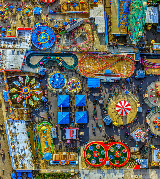 Jeffrey Milstein Artwork | Colourful, dramatic, graphic, and geometric aerial photographs of New York, Paris, London, Versailles, and Los Angeles.