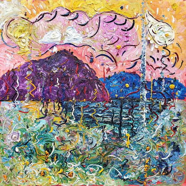 Alex Cameron Artwork | Colourful, textured, sculptural and abstracted landscape paintings.