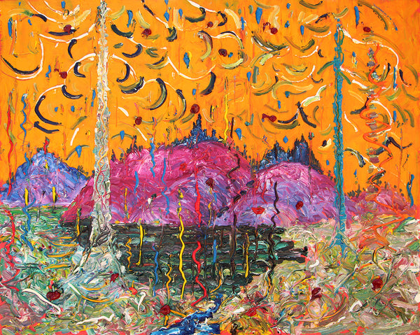 Alex Cameron Artwork | Colourful, textured, sculptural and abstracted landscape paintings.