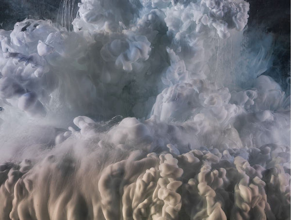 Kim Keever Artwork | Soft, colourful, dramatic, abstract photographs of cloud-like swirls of paint in water.