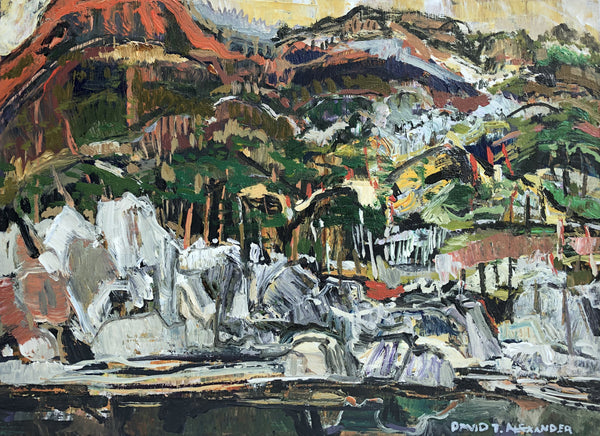 David T. Alexander Artwork | Colourful abstracts of water reflections and landscape paintings.