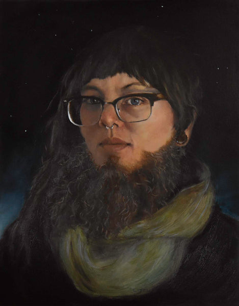 SSNAP 2017 Winners - Jan Little - Jael Suddenly Found Herself With That Beard She’d Long Dreamt Of, Oil on Aluminum Panel, - Bau-Xi Gallery
