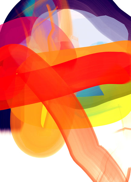 Anda Kubis Artwork | Colourful and bright abstract digital paintings on canvas and paper, referencing traditional oil painting processes.