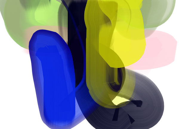 Anda Kubis Artwork | Colourful and bright abstract digital paintings on canvas and paper, referencing traditional oil painting processes.