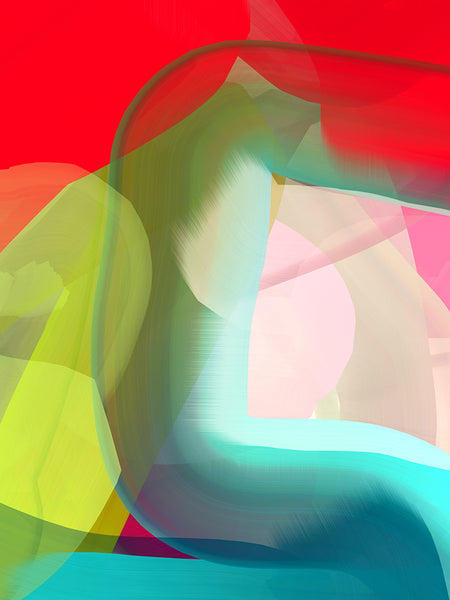 Anda Kubis Artwork | Colourful and bright abstract digital paintings on canvas and paper, referencing traditional oil painting processes.