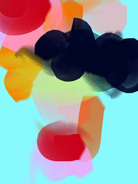 Anda Kubis Artwork | Colourful and bright abstract digital paintings on canvas and paper, referencing traditional oil painting processes.