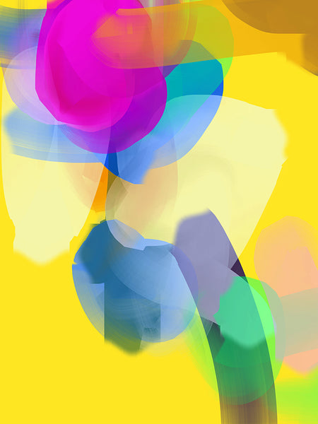 Anda Kubis Artwork | Colourful and bright abstract digital paintings on canvas and paper, referencing traditional oil painting processes.