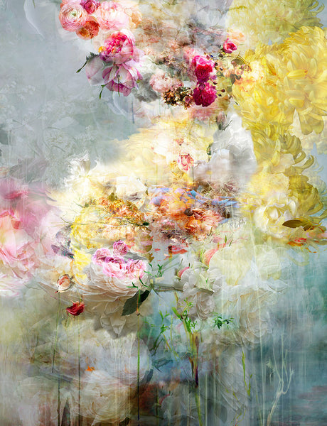 Isabelle Menin Artwork | Colourful, dramatic, painterly, abstract composite photographs of flowers and fruit.