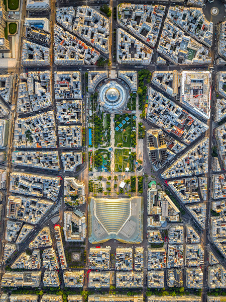 Jeffrey Milstein Artwork | Colourful, dramatic, graphic, and geometric aerial photographs of New York, Paris, London, Versailles, and Los Angeles.