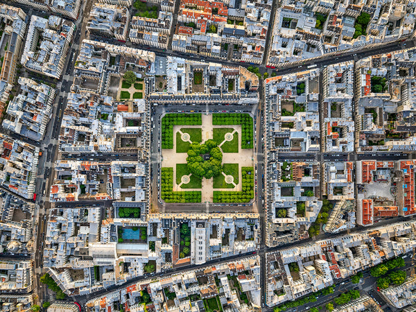 Jeffrey Milstein Artwork | Colourful, dramatic, graphic, and geometric aerial photographs of New York, Paris, London, Versailles, and Los Angeles.