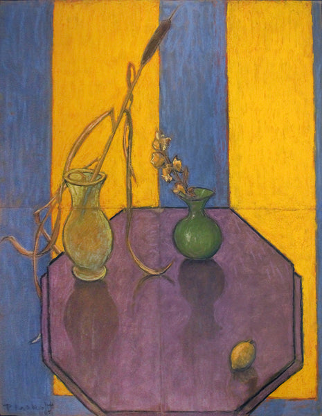 Joseph Plaskett Artwork | Impressionist still life, landscape, and figurative oil paintings, later informed by Modernism, seeing the addition of geometric shapes and abstract elements.