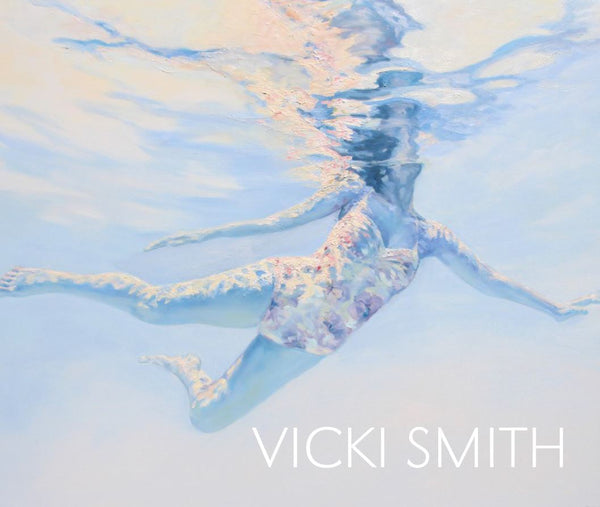 Vicki Smith Artwork | Paintings of peaceful serene female figures swimming or floating in lakes and pools.