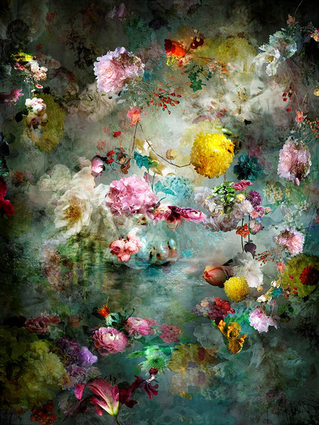 Isabelle Menin Artwork | Colourful, dramatic, painterly, abstract composite photographs of flowers and fruit.