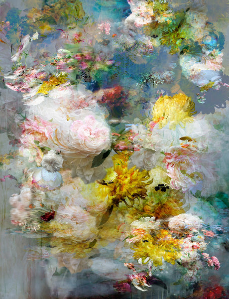Isabelle Menin Artwork | Colourful, dramatic, painterly, abstract composite photographs of flowers and fruit.