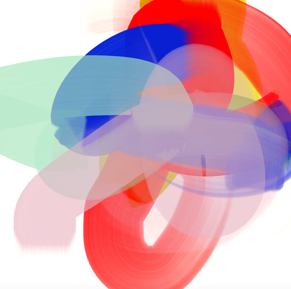 Anda Kubis Artwork | Colourful and bright abstract digital paintings on canvas and paper, referencing traditional oil painting processes.