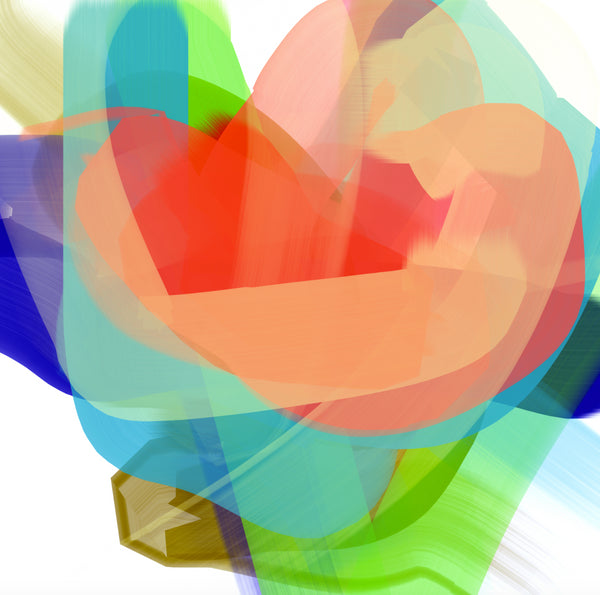 Anda Kubis Artwork | Colourful and bright abstract digital paintings on canvas and paper, referencing traditional oil painting processes.