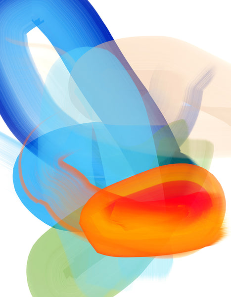 Anda Kubis Artwork | Colourful and bright abstract digital paintings on canvas and paper, referencing traditional oil painting processes.