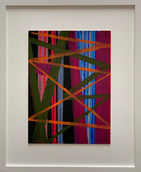 Vicky Christou Artwork | Minimalist, sculptural, textile-inspired, colour field grid paintings.