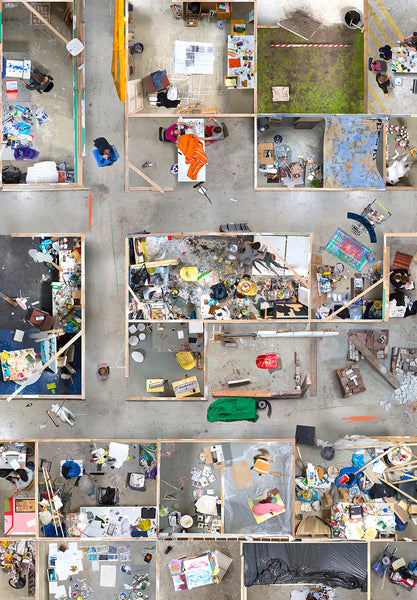 Katrin Korfmann Artwork | Vibrant, colourful, sometimes monochromatic, aerial composite photographs of human interactions in public spaces.