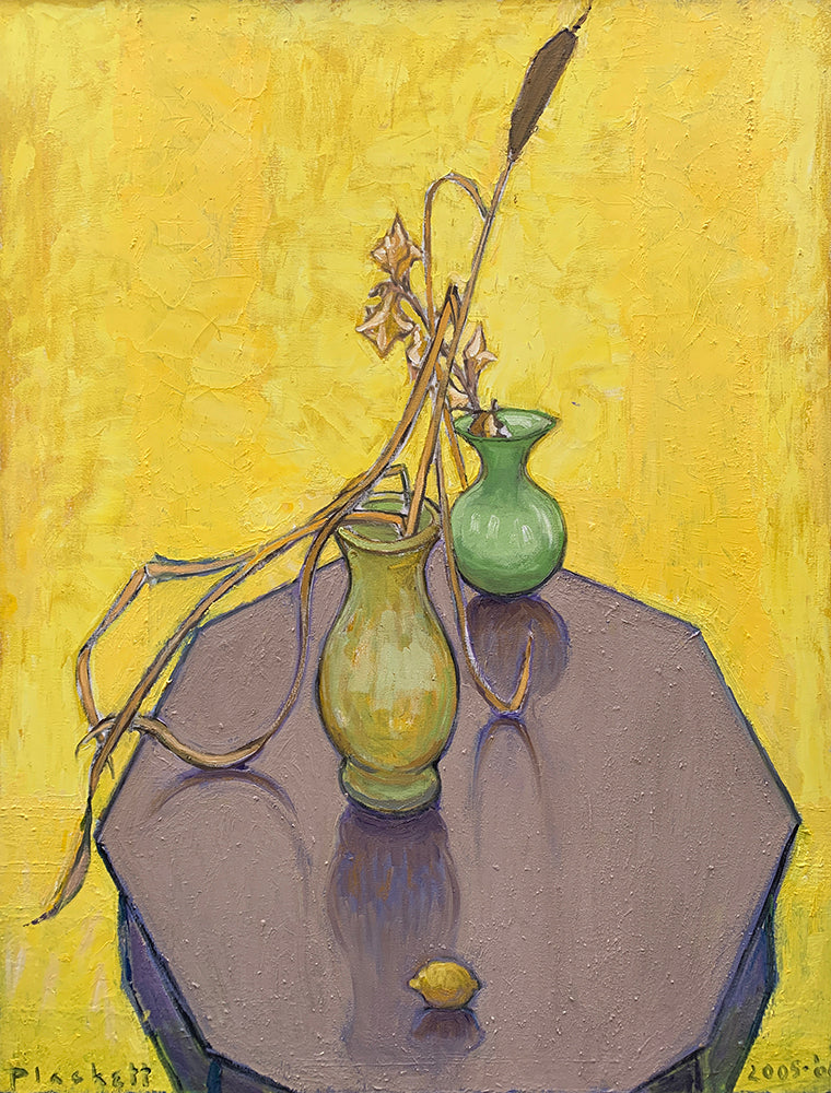 Joseph Plaskett artwork 'Bulrush, Gladiolus & Lemon #3' available at Bau-Xi Gallery Toronto, Ontario