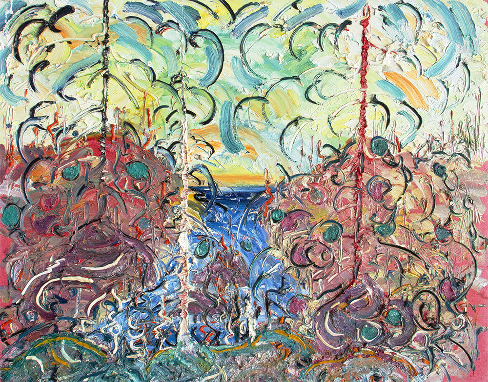 Alex Cameron artwork 'Salmon Chute' available at Bau-Xi Gallery Toronto, Ontario
