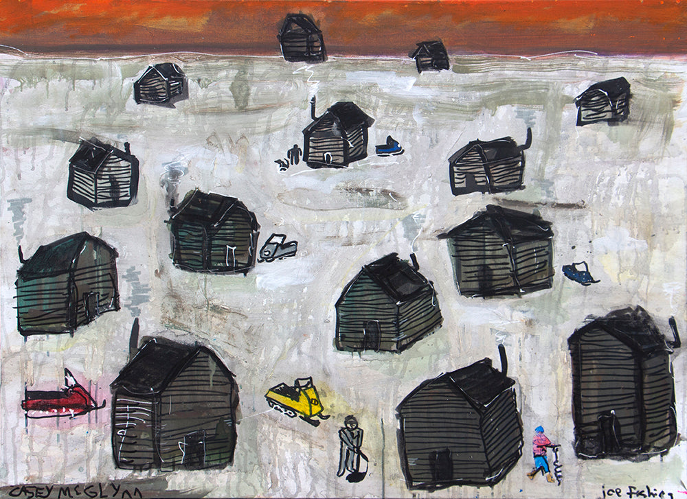 Casey McGlynn artwork 'Ice Fishing' available at Bau-Xi Gallery Toronto, Ontario