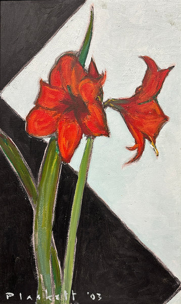 Joseph Plaskett artwork 'Untitled, Red Amaryllis' available at Bau-Xi Gallery Toronto, Ontario