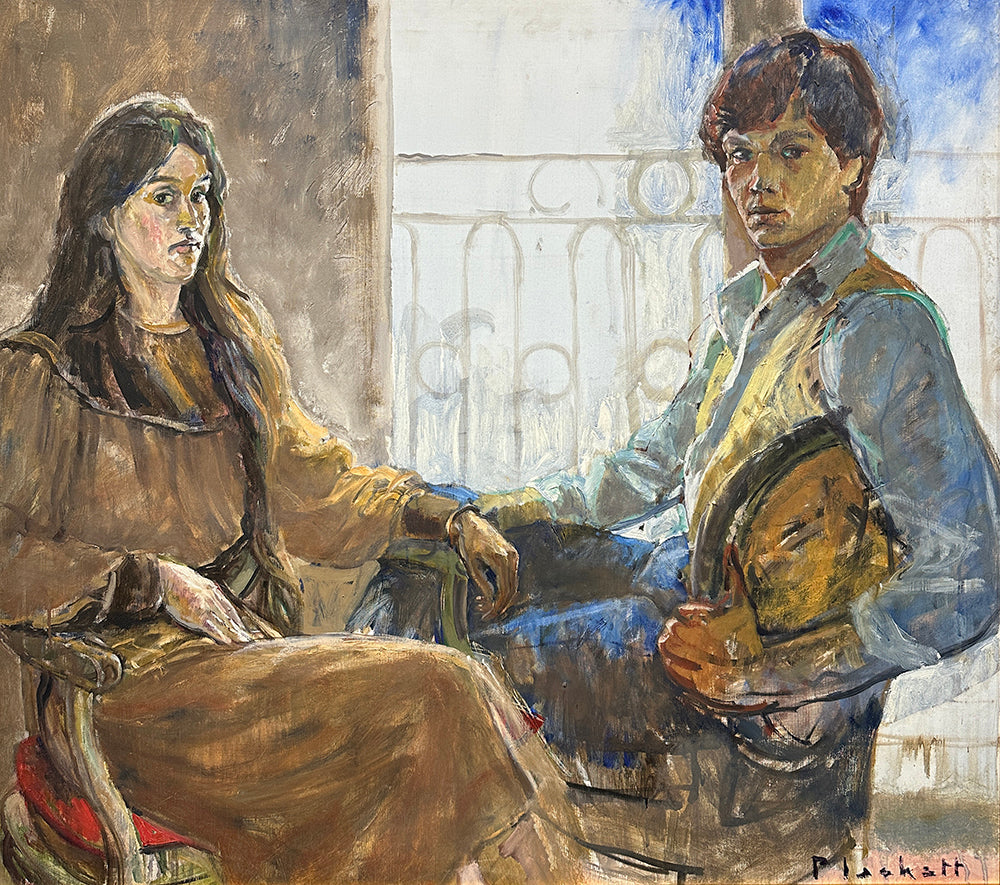 Joseph Plaskett artwork 'Alexandra and Damien' available at Bau-Xi Gallery Toronto, Ontario