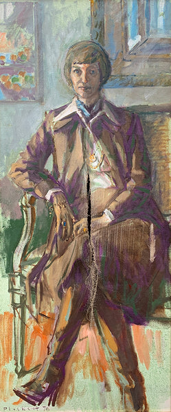 Joseph Plaskett artwork 'Woman Crossed Legged' available at Bau-Xi Gallery Toronto, Ontario