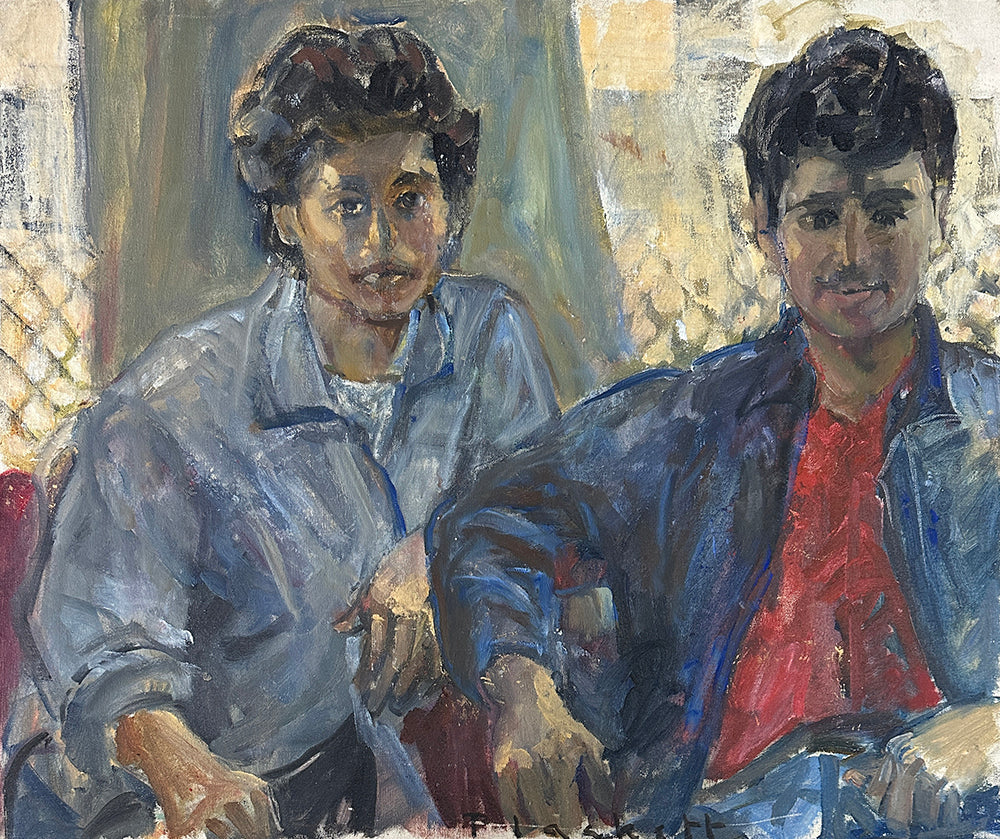 Joseph Plaskett artwork 'Boys in Katmandu #2' available at Bau-Xi Gallery Toronto, Ontario