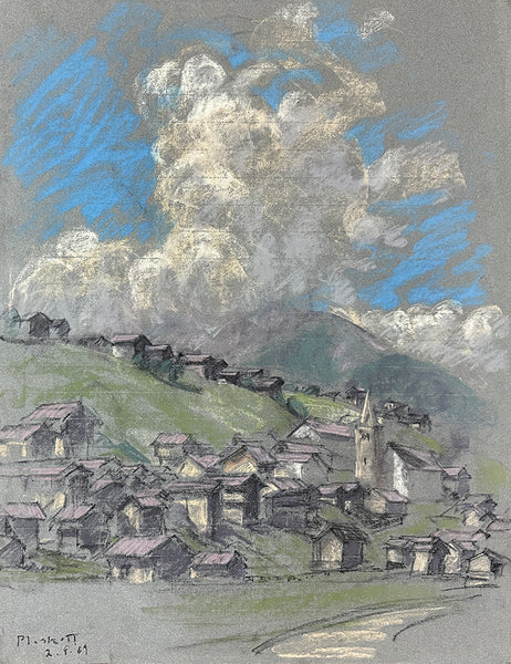 Joseph Plaskett artwork 'Clouds over Nax 1' available at Bau-Xi Gallery Toronto, Ontario