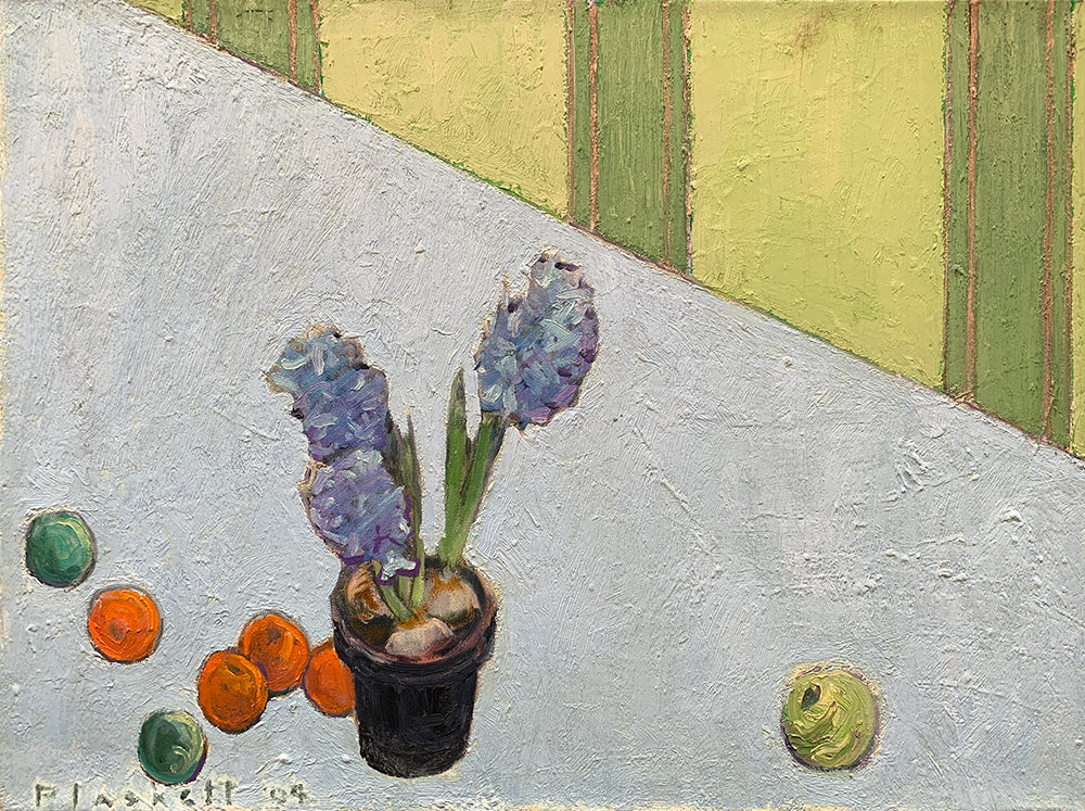 Joseph Plaskett artwork 'Blue Hyacinth & Fruit' available at Bau-Xi Gallery Toronto, Ontario