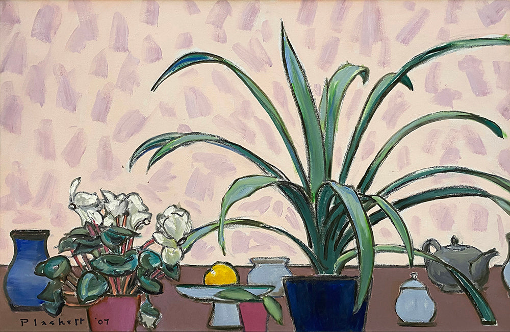 Joseph Plaskett artwork 'Still Life with Cyclamen' available at Bau-Xi Gallery Toronto, Ontario