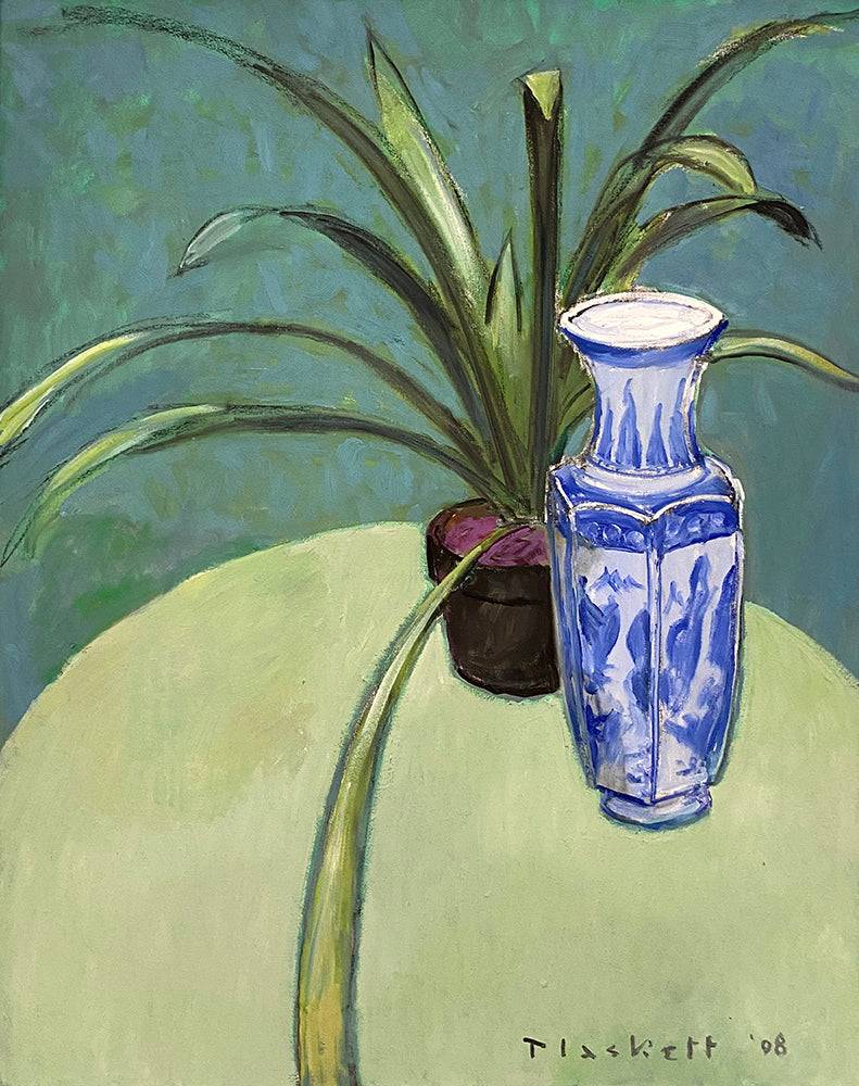 Joseph Plaskett artwork 'Clivia and Chinese Vase' available at Bau-Xi Gallery Toronto, Ontario