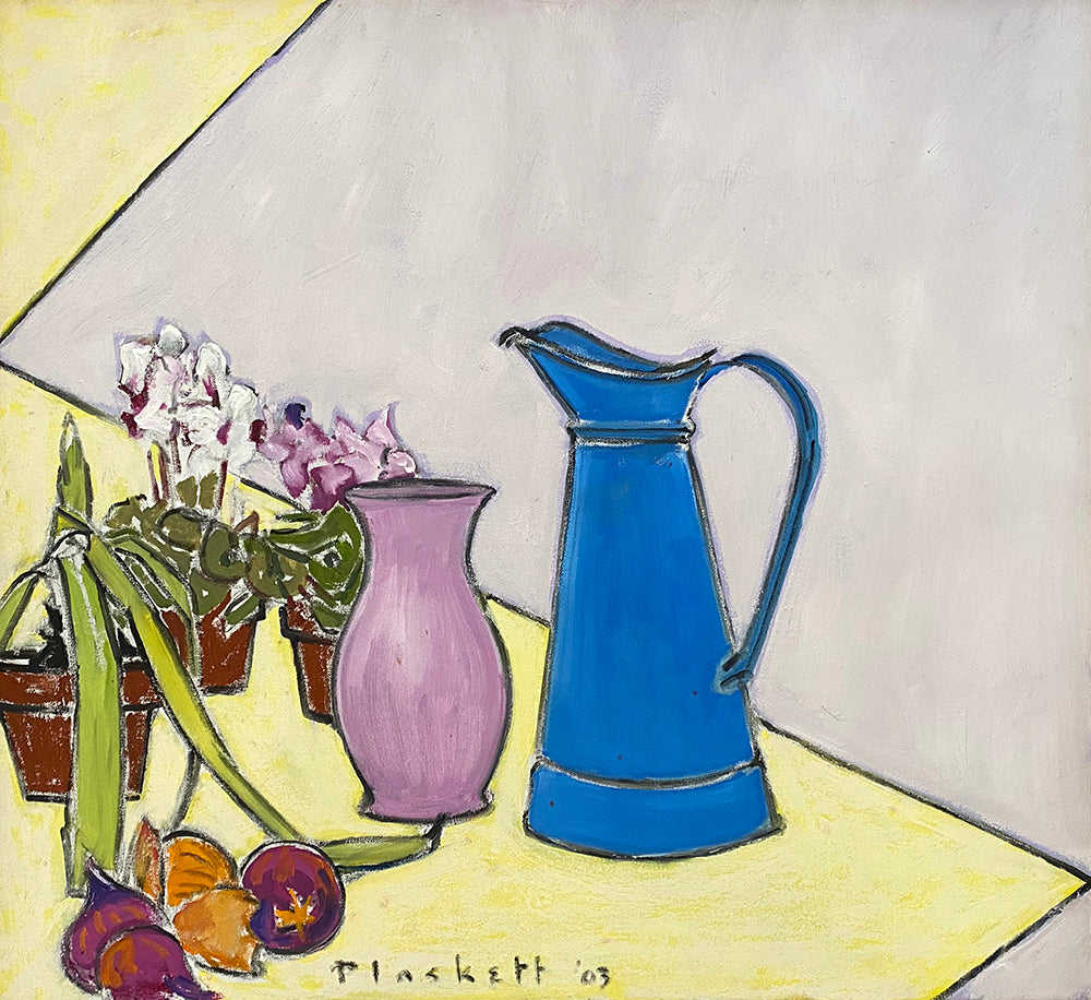 Joseph Plaskett artwork 'Still Life with Blue Jug' available at Bau-Xi Gallery Toronto, Ontario