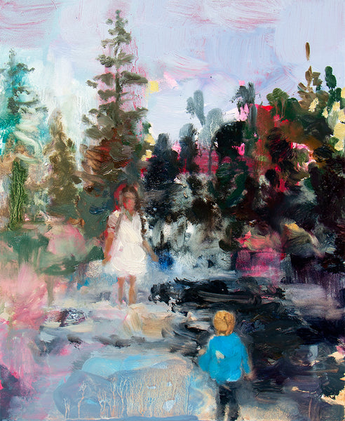 Darlene Cole artwork 'Paradise (at the lake)' available at Bau-Xi Gallery Toronto, Ontario