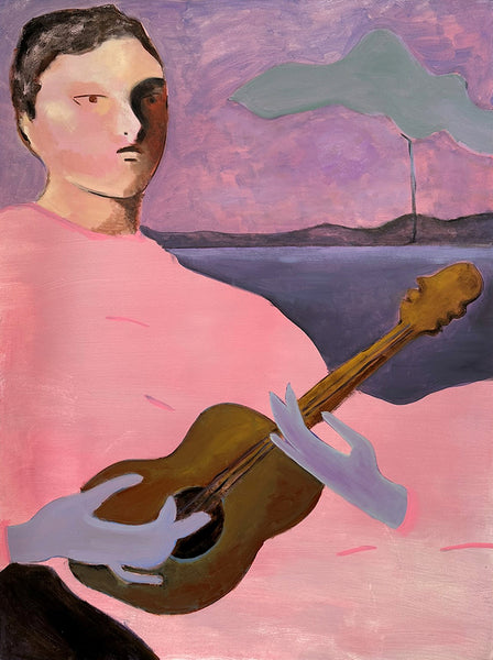 Erin Armstrong artwork 'The Guitar Player' available at Bau-Xi Gallery Toronto, Ontario