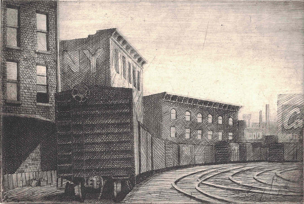 Hugh Mackenzie artwork 'Freightyard' available at Bau-Xi Gallery Toronto, Ontario